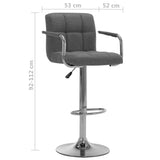 Tabouret de bar Gris clair Tissu