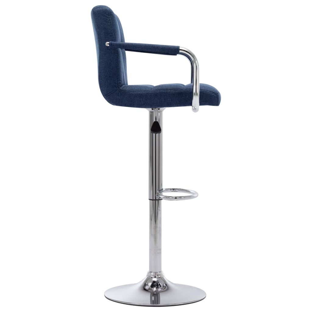 Blue Fabric Bar Chair