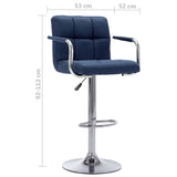 Blue Fabric Bar Chair