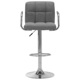 Chaises de bar lot de 2 gris clair tissu