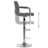 Chaises de bar lot de 2 gris clair tissu