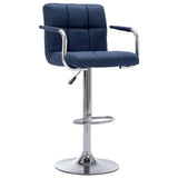 Chaises de bar lot de 2 bleu tissu