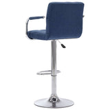 Chaises de bar lot de 2 bleu tissu