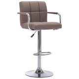 Chaises de bar lot de 2 taupe tissu