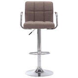 Chaises de bar lot de 2 taupe tissu