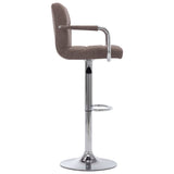 Chaises de bar lot de 2 taupe tissu