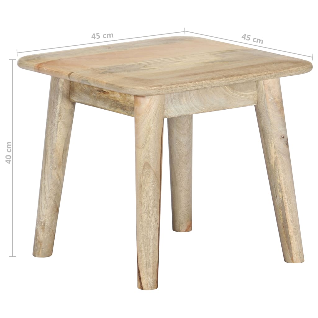 Table basse 45x45x40 cm Bois de manguier massif