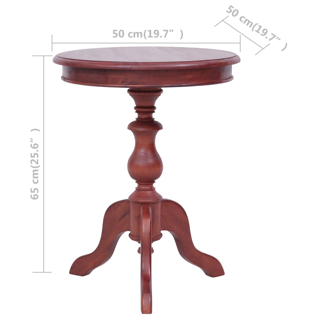 Table d'appoint Marron 50 x 50 x 65 cm Bois d'acajou massif