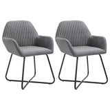 Chaises à manger lot de 2 gris foncé tissu