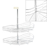 2-tier metal kitchen basket 180 degrees 75x38x80 cm