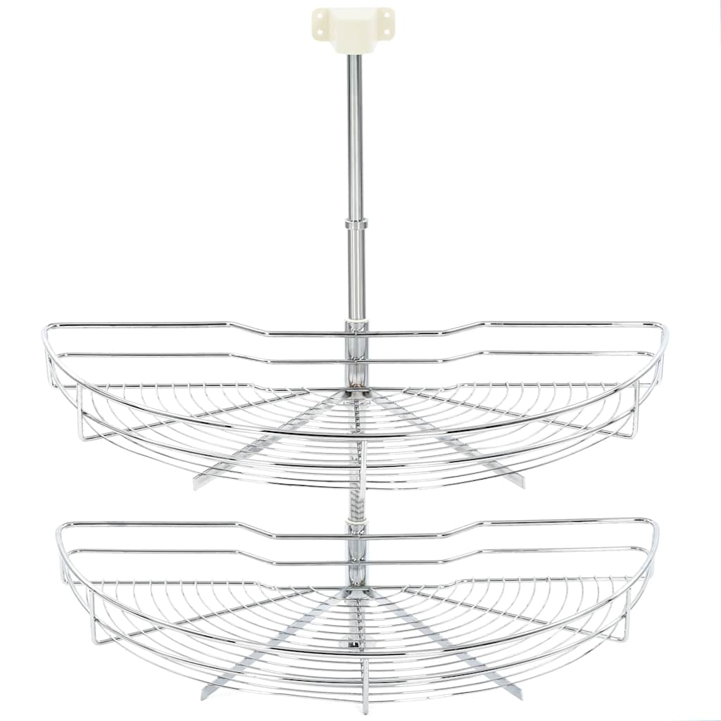 2-tier metal kitchen basket 180 degrees 75x38x80 cm