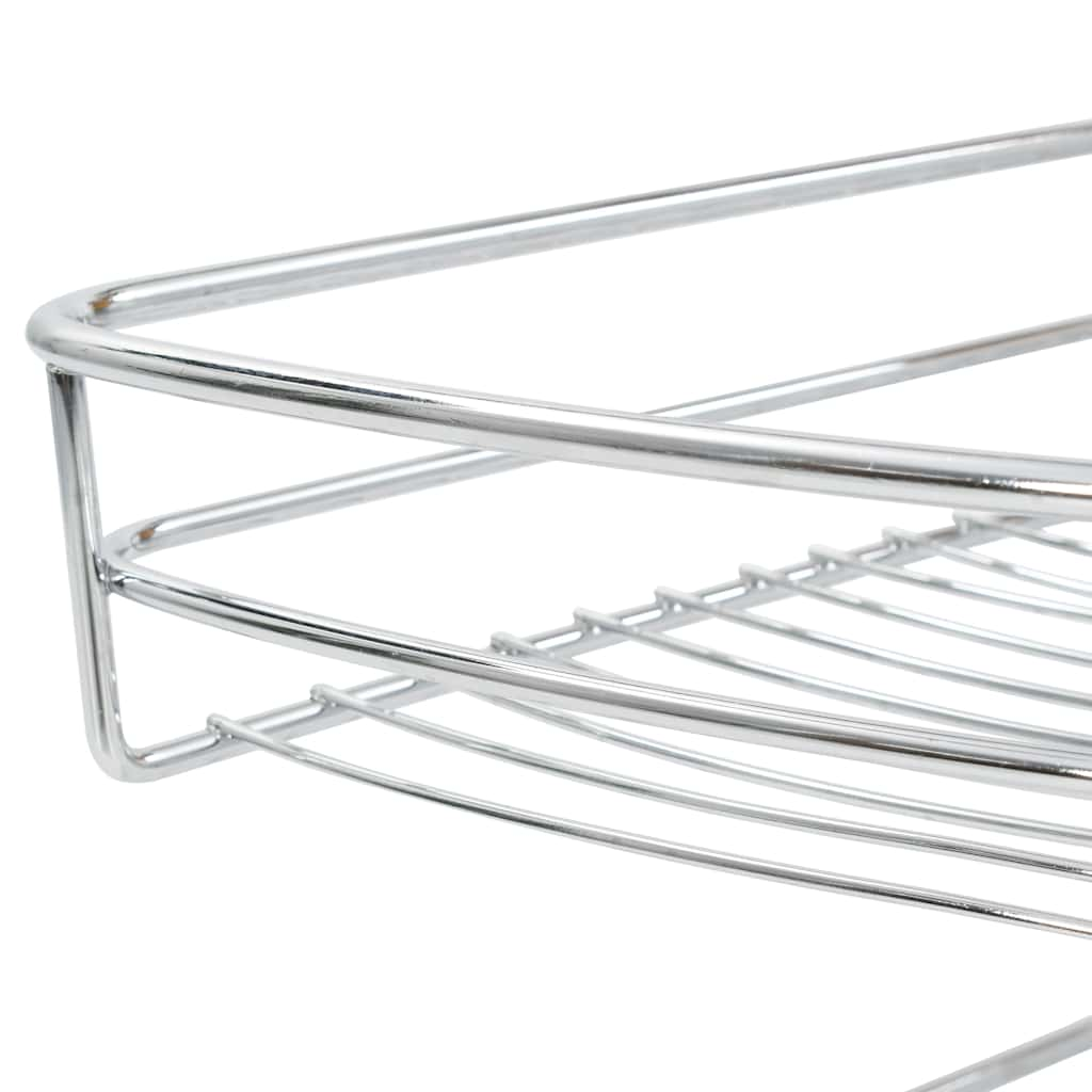 2-tier metal kitchen basket 180 degrees 85x44x80 cm