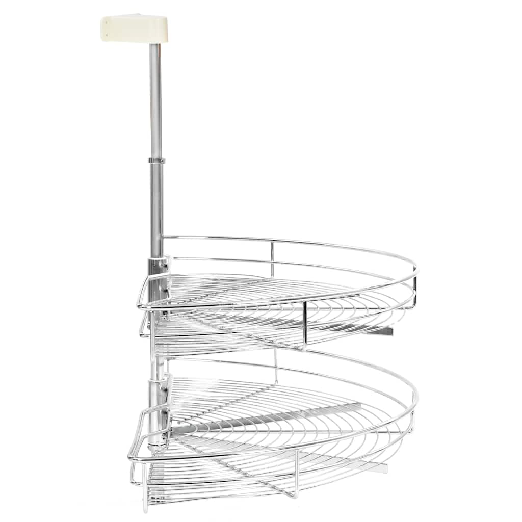 2-tier metal kitchen basket 180 degrees 85x44x80 cm