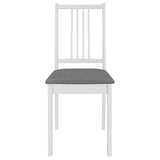 Chaises à manger avec coussins lot de 6 blanc bois solide