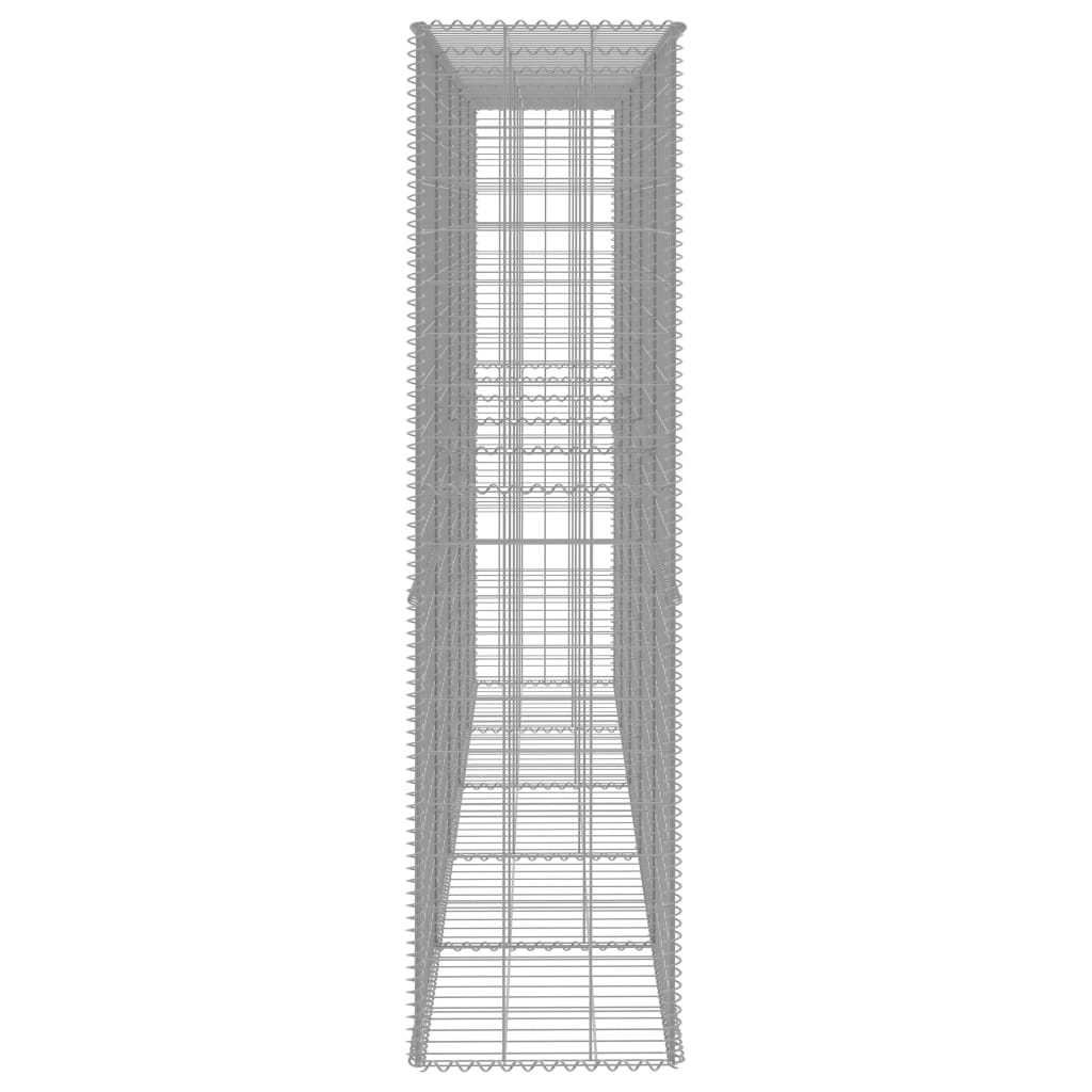 Gabionenwand mit Abdeckung aus verzinktem Stahl 300 x 50 x 200 cm