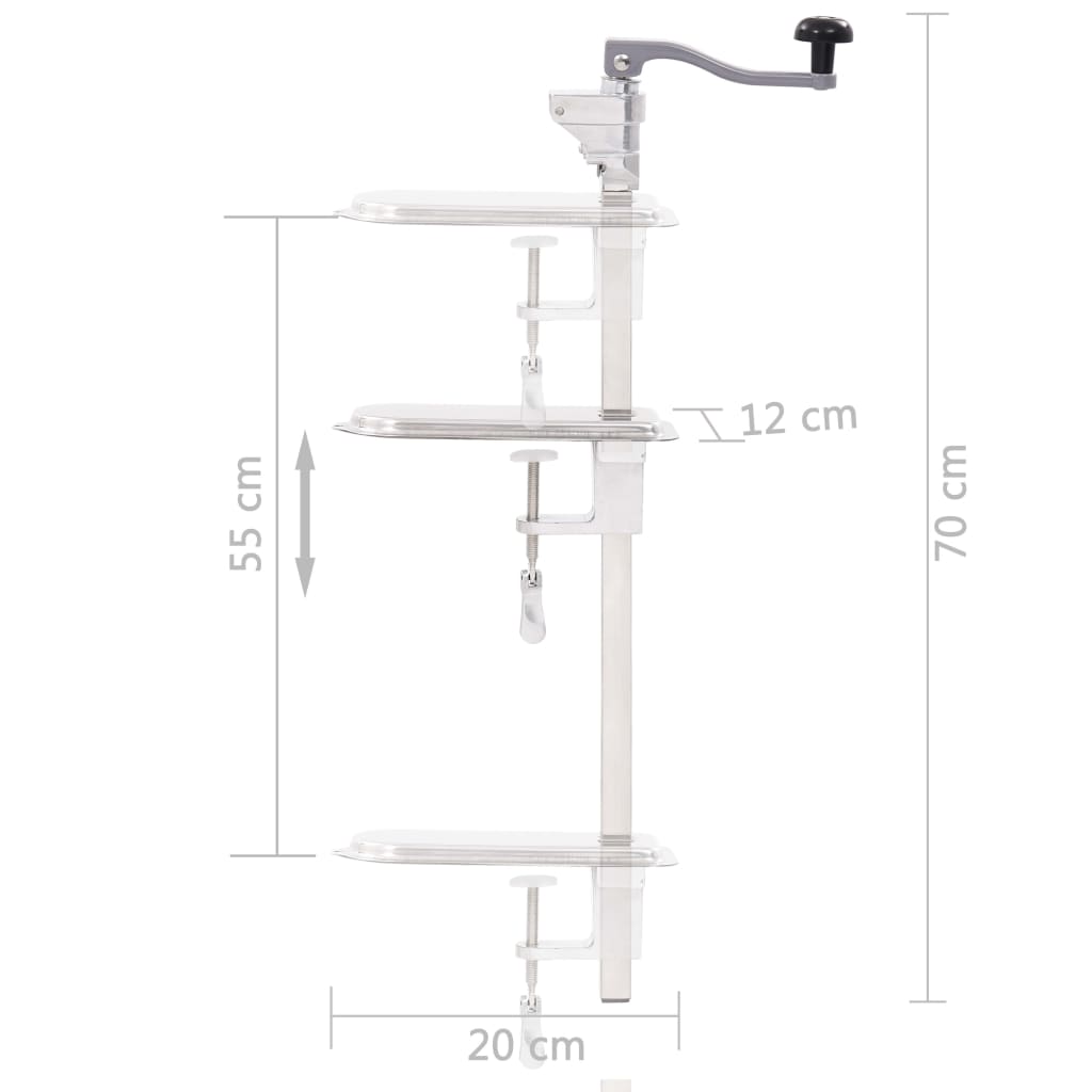 Dosenöffner Silber 70 cm Aluminium und Edelstahl