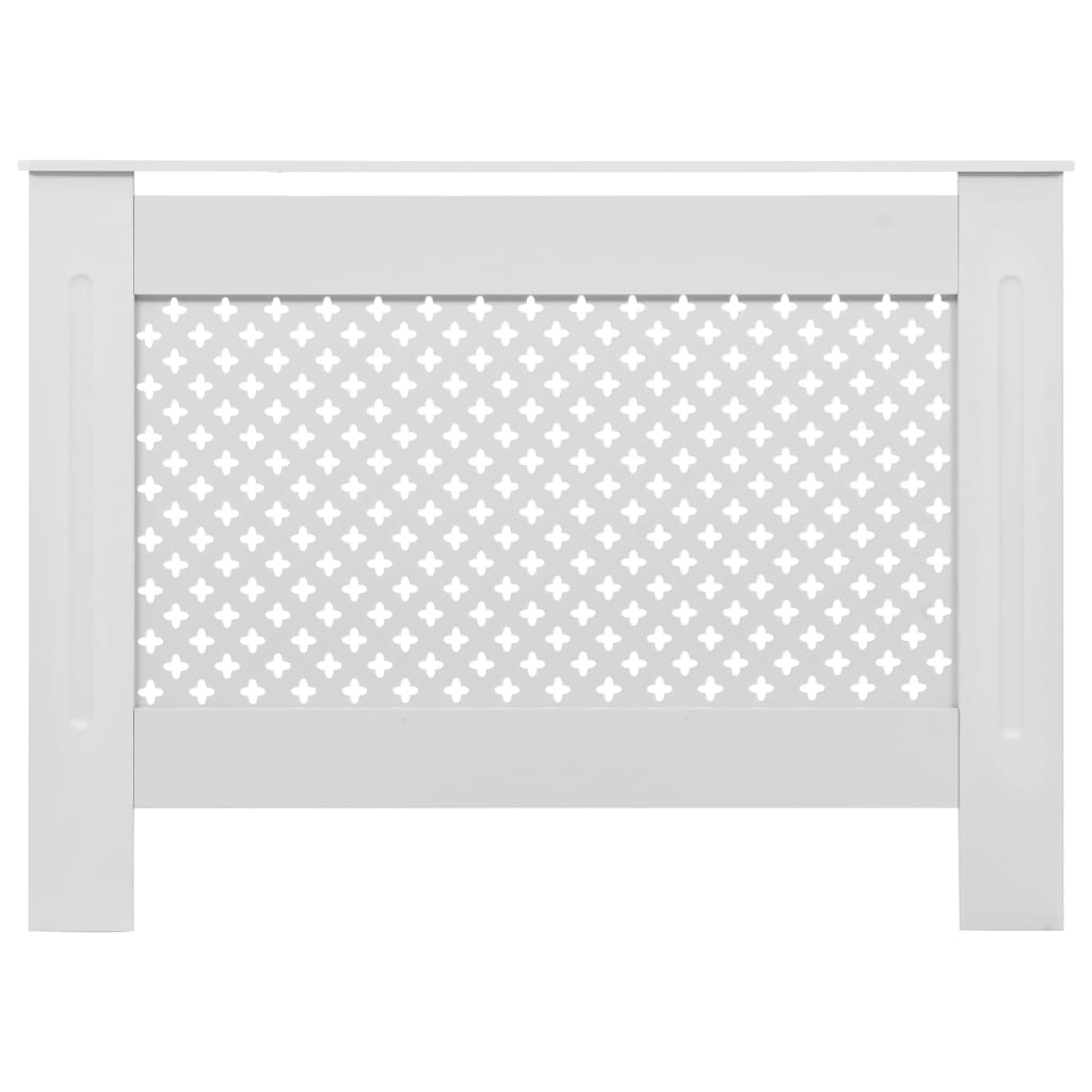 Cache-radiateur Blanc 112x19x81,5 cm MDF