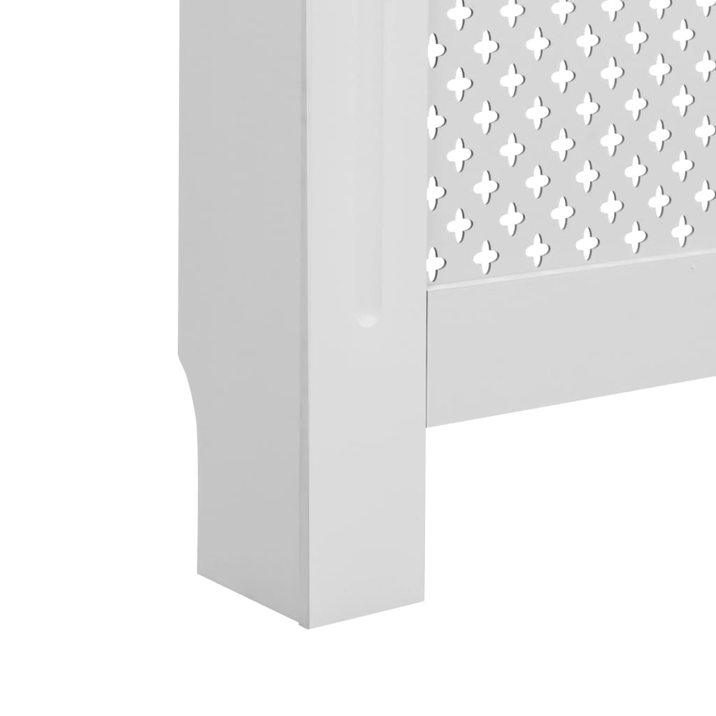 Cache-radiateur Blanc 152x19x81,5 cm MDF