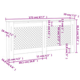 Cache-radiateur Blanc 172x19x81,5 cm MDF