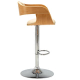 Tabouret de bar Crème Bois courbé et similicuir