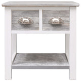 Table d'appoint Gris 40x40x40 cm Bois de Paulownia