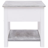 Table d'appoint Gris 40x40x40 cm Bois de Paulownia