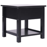 Table d'appoint Noir 40x40x40 cm Bois de Paulownia