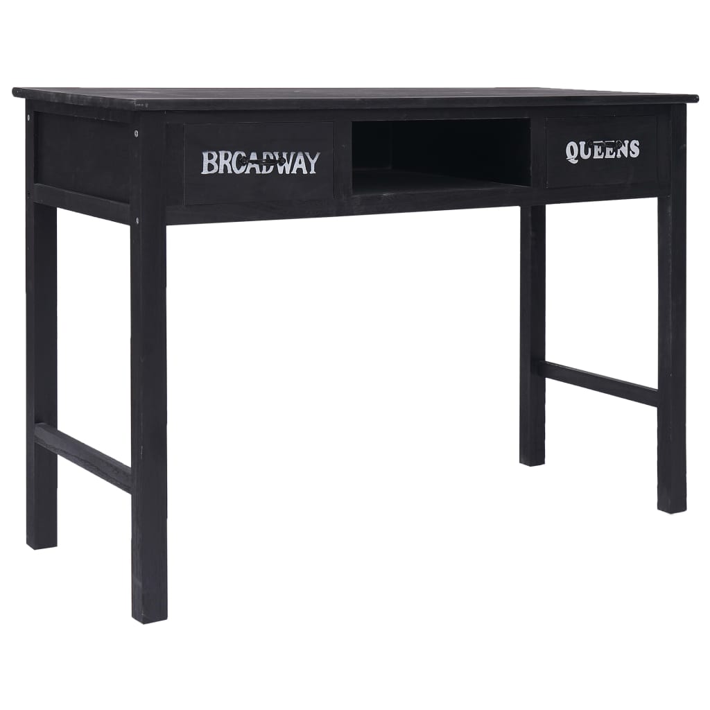 Table console Noir 110x45x76 cm Bois