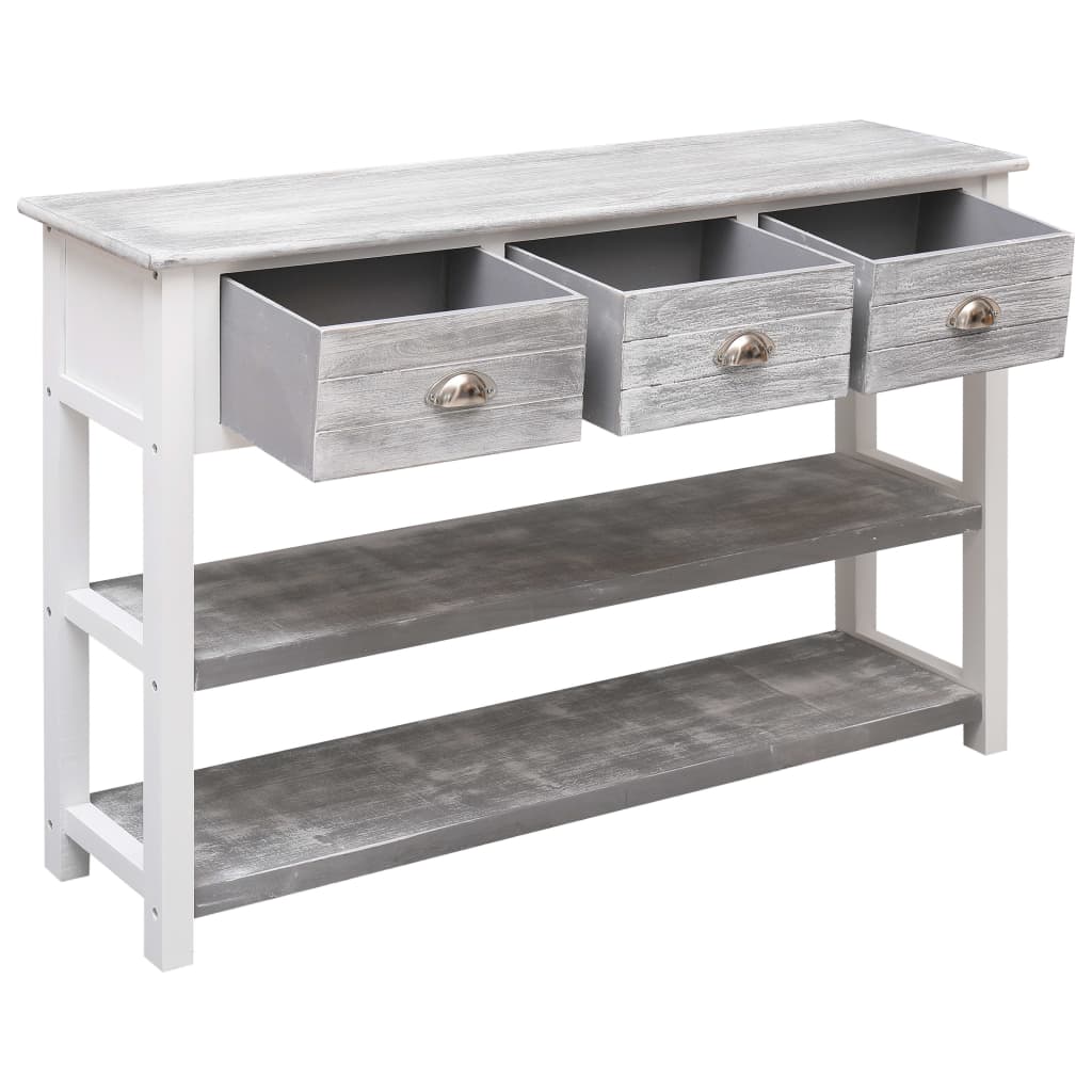 Buffet Antique Gris 115x30x76 cm Bois