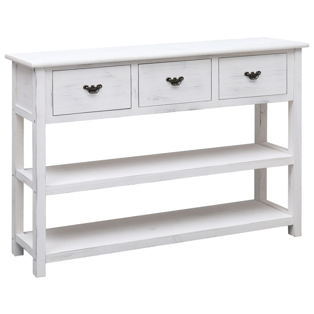 Buffet Antique Blanc 115x30x76 cm Bois