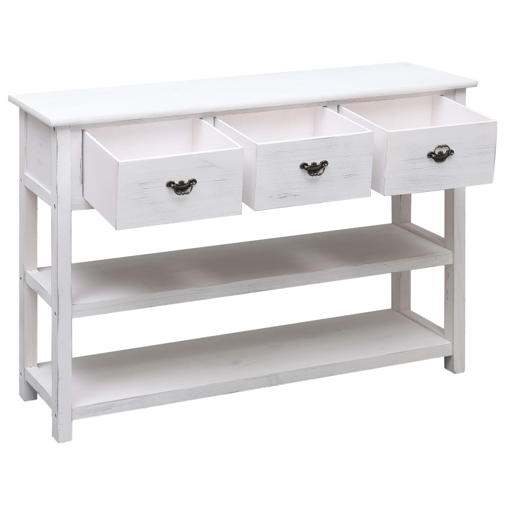 Buffet Antique Blanc 115x30x76 cm Bois