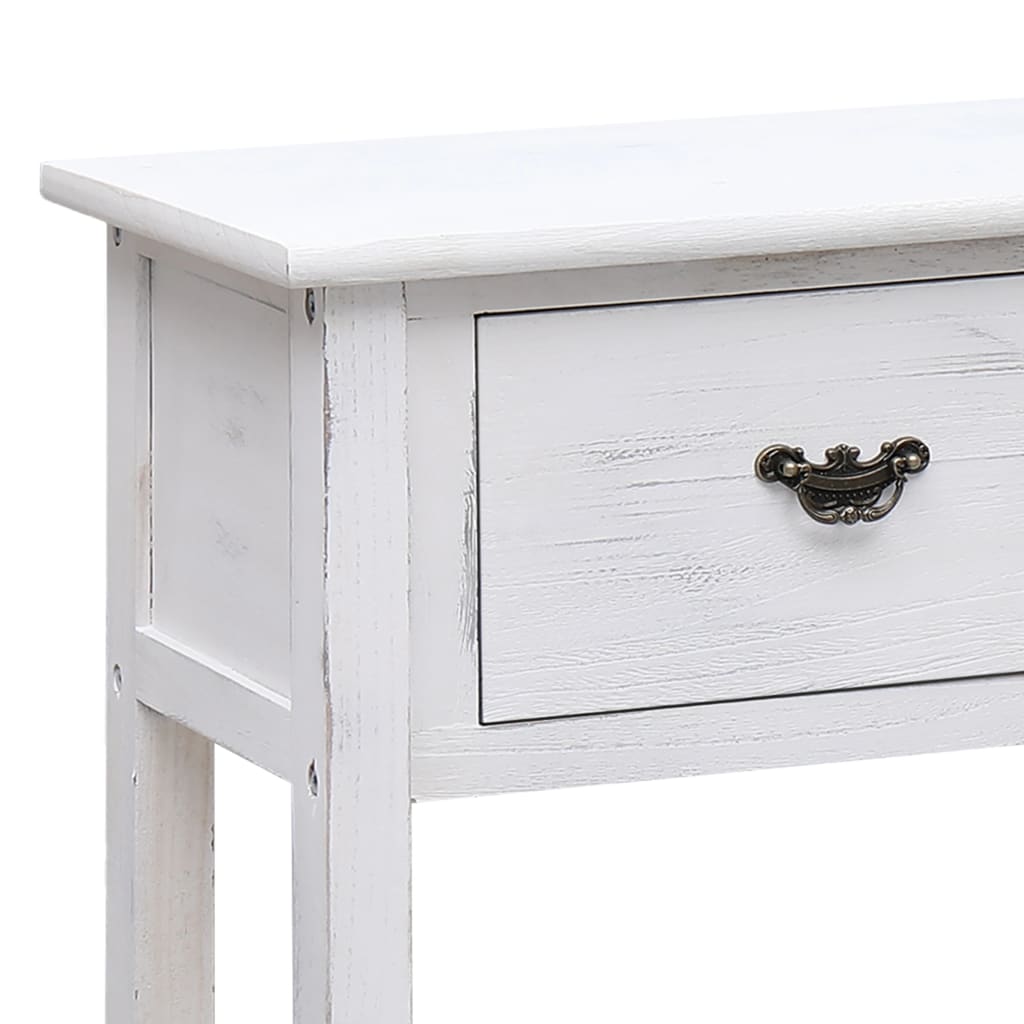 Buffet Antique Blanc 115x30x76 cm Bois