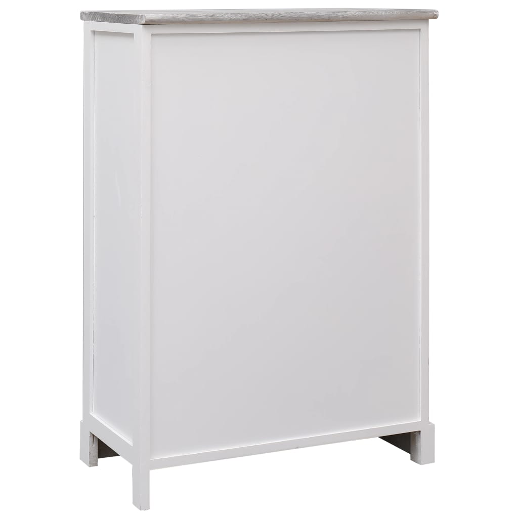 Sideboard with 10 drawers Grey 113x30x79 cm Wood