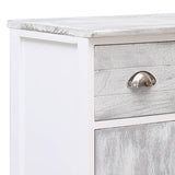 Sideboard with 10 drawers Grey 113x30x79 cm Wood