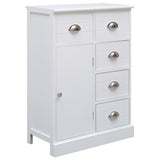 Sideboard with 10 drawers White 113x30x79 cm Wood