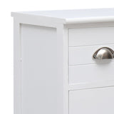 Sideboard with 10 drawers White 113x30x79 cm Wood