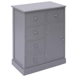 Buffet avec 10 tiroirs Gris 113x30x79 cm Bois