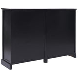 Buffet avec 10 tiroirs Noir 113x30x79 cm Bois