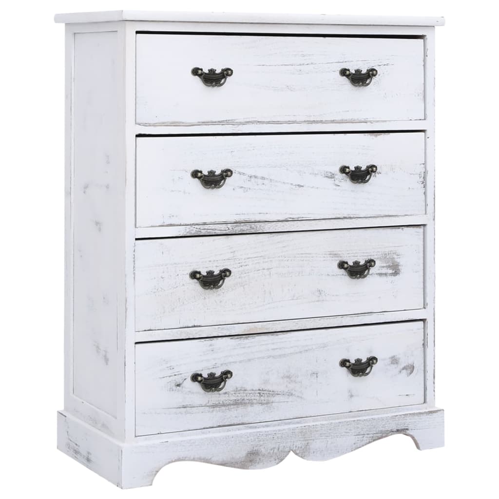 White drawer cabinet 60x30x75 cm Wood