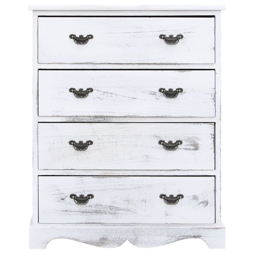 White drawer cabinet 60x30x75 cm Wood