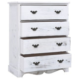 White drawer cabinet 60x30x75 cm Wood