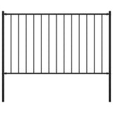 Fence panel and posts Powder coated steel 1.7x0.75 m Black