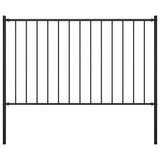 Powder coated steel fence panel and posts 1.7x1 m black