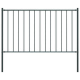 Fence panel post Powder coated steel 1.7x0.75m Anthracite