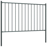 Fence panel post Powder coated steel 1.7x0.75m Anthracite