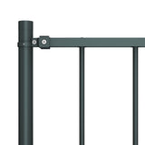 Fence panel post Powder coated steel 1.7x0.75m Anthracite