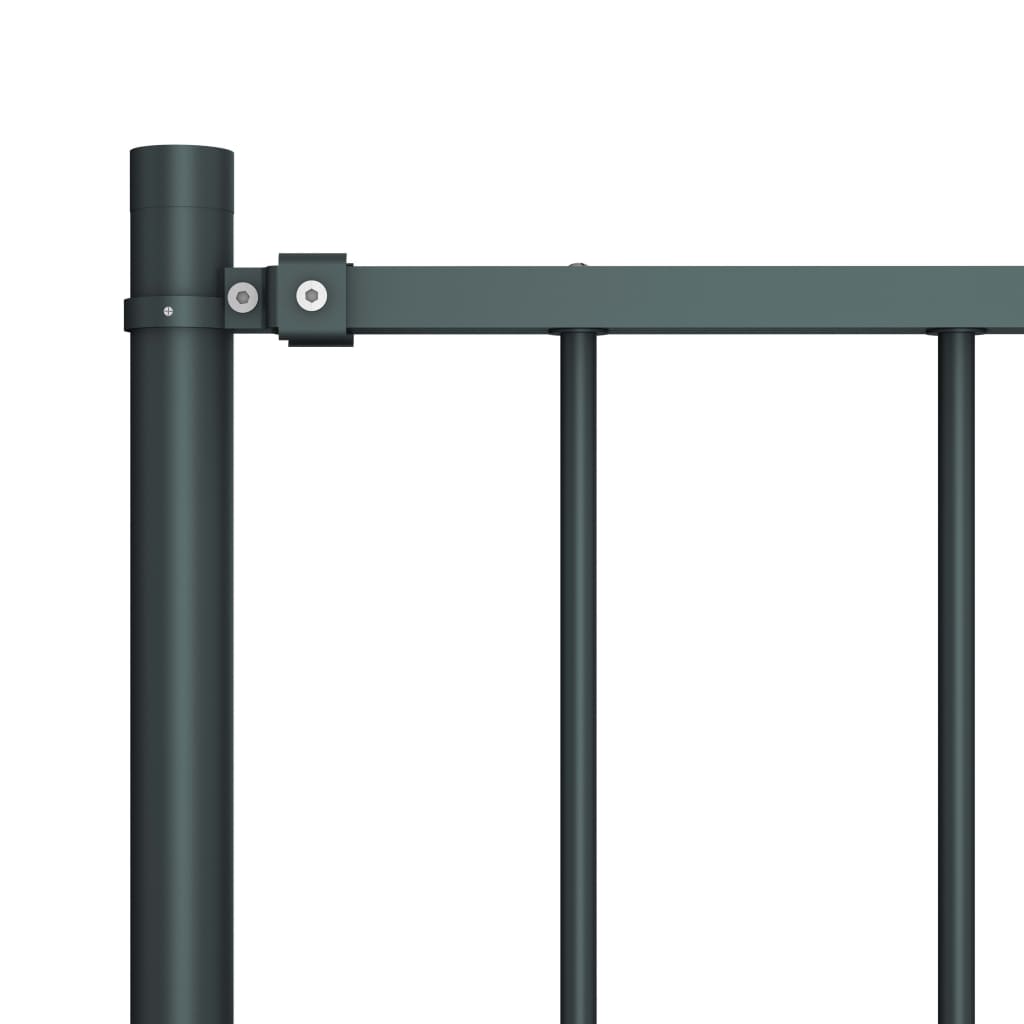 Fence panel post Powder coated steel 1.7x1.25m Anthracite