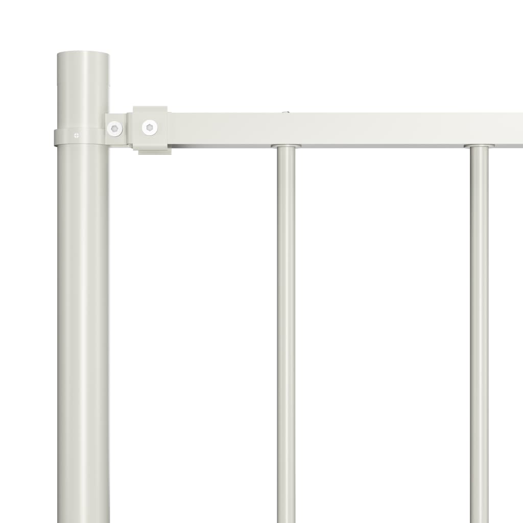 Fence panel post powder coated steel 1.7x0.75 m White