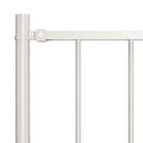 Fence panel post powder coated steel 1.7x0.75 m White