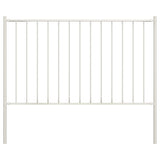 Fence panel post powder coated steel 1.7x1.25 m White